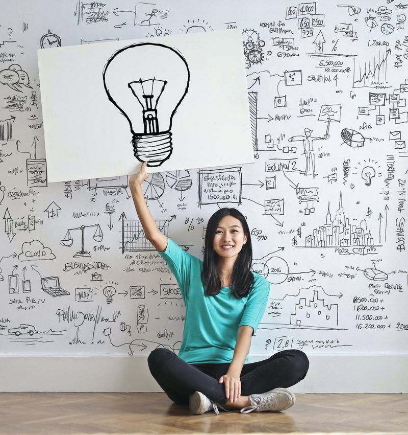 Personne avec une idée