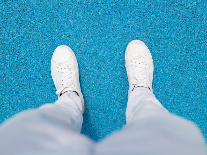 Sneakers vues du dessus