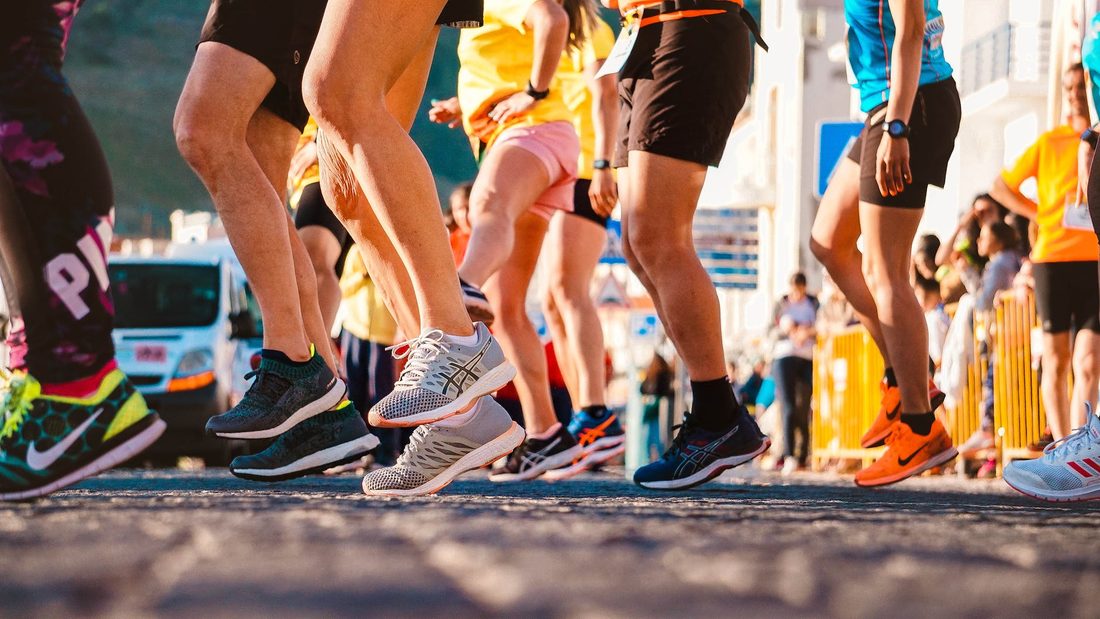 Coureurs en sneakers