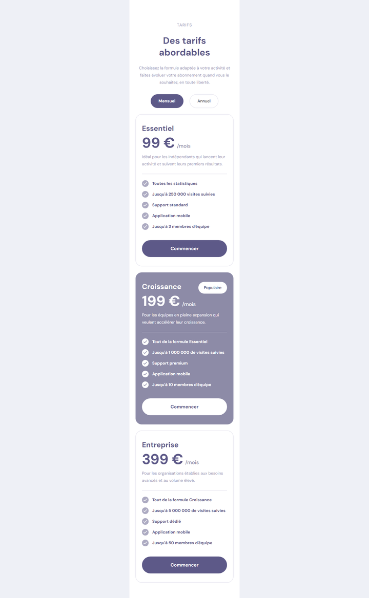 Mobile Pricing V3