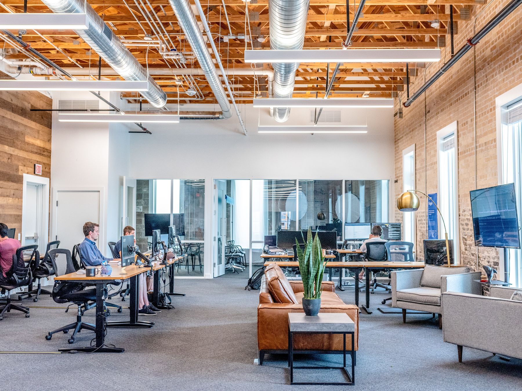 Espace de travail partagé lumineux