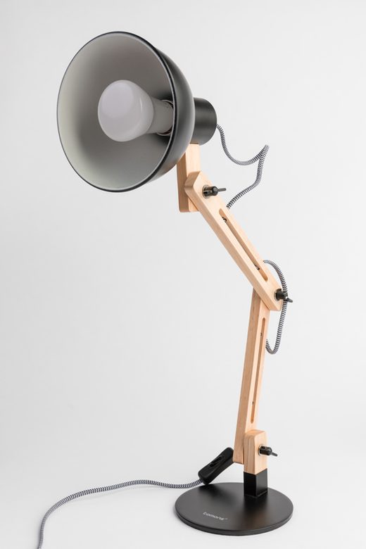 Lampe de bureau en bois