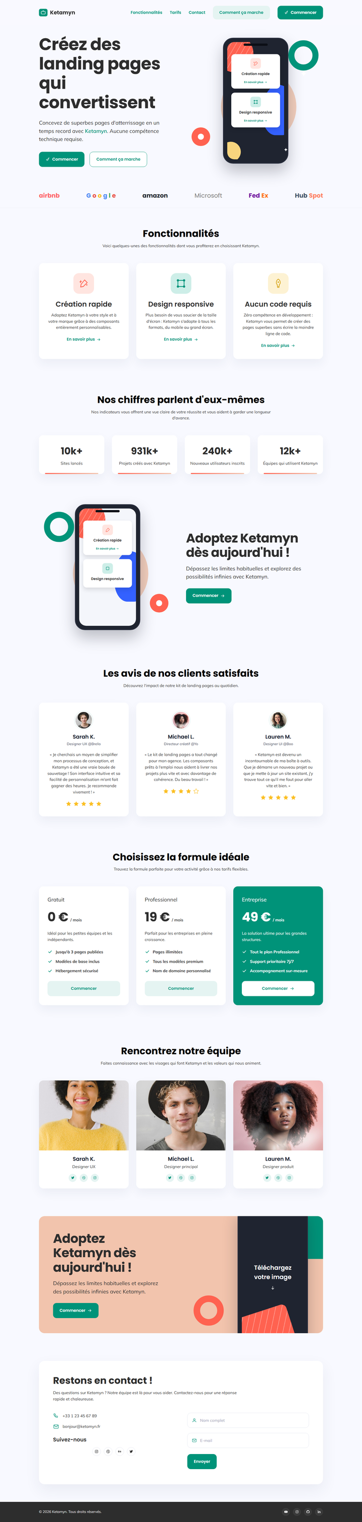 Landing Page V1 Desktop
