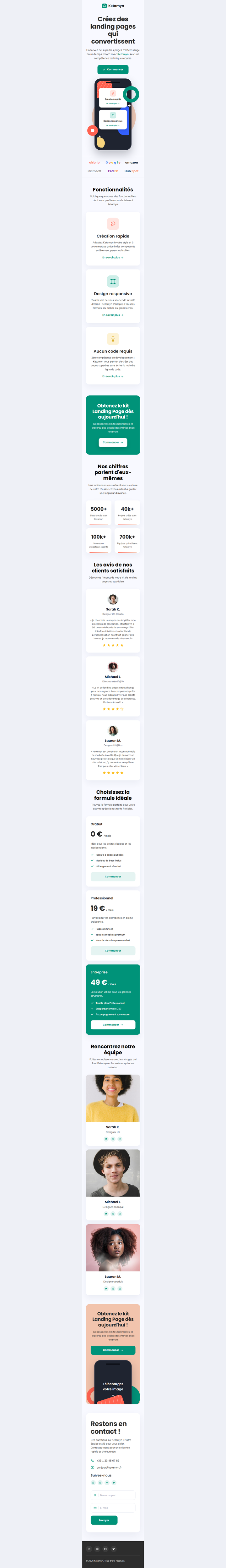 Landing Page V1 Mobile