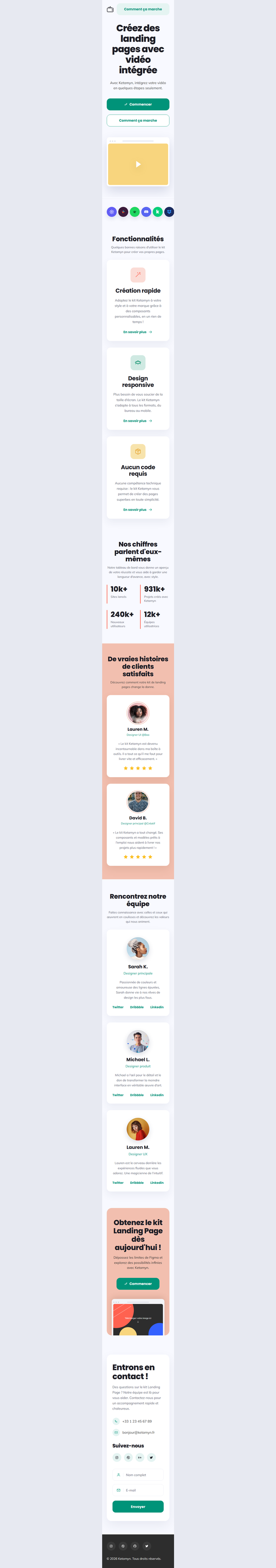 Landing Page with Video - Mobile