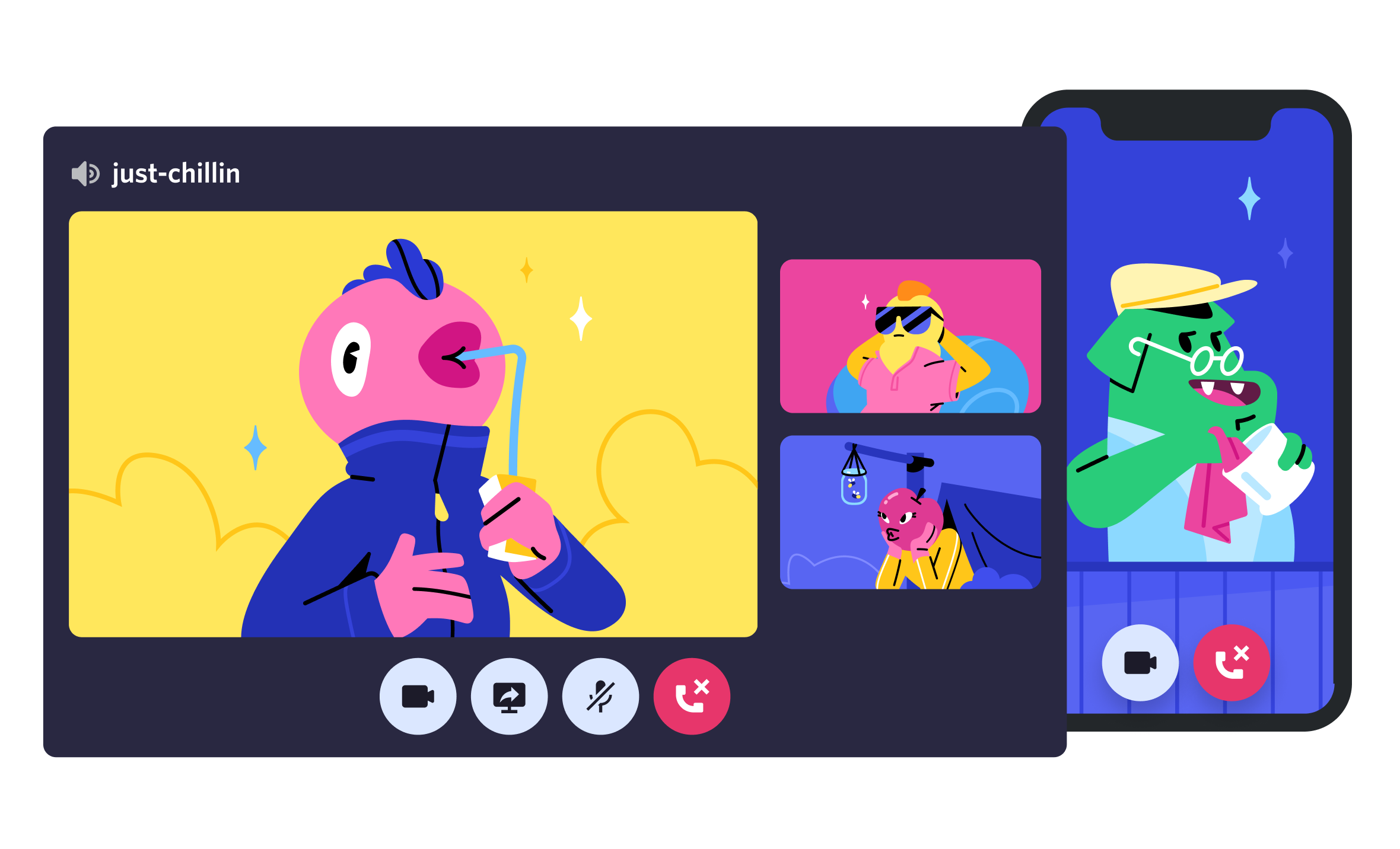 Appel vidéo et vocal entre amis sur Tribu