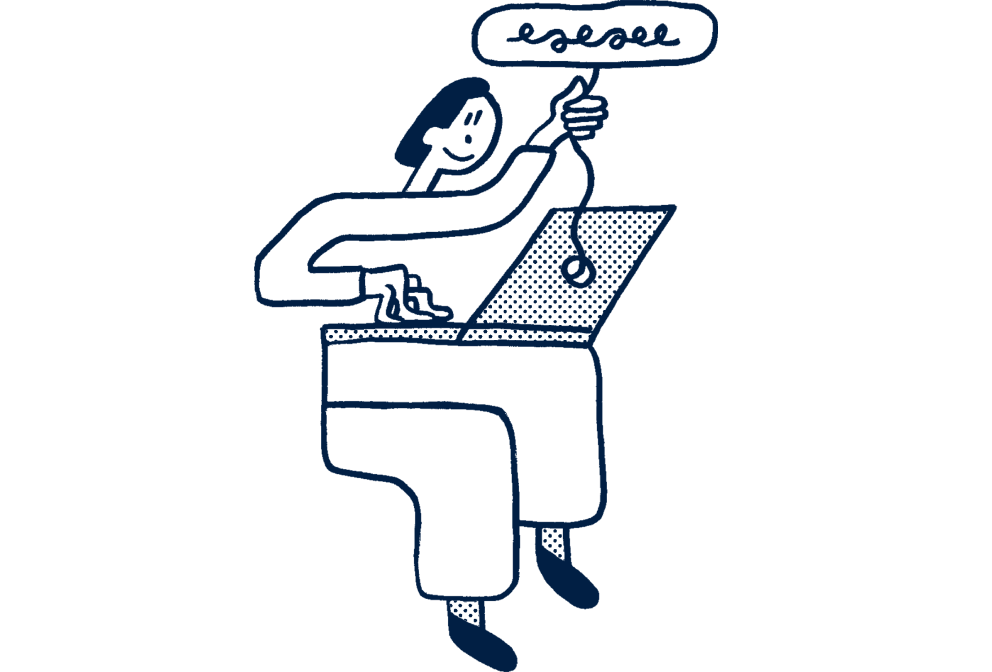 Illustration : une personne au travail